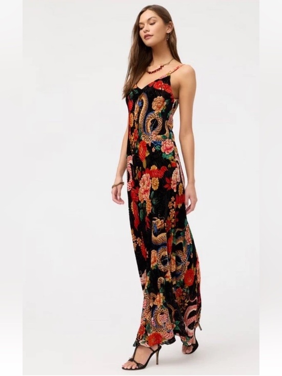 Johnny Was Dresses & Skirts - Johnny Was Small Kanako-Levi Bias Cut Burnout Maxi Dress NWT $400 Dragon Floral